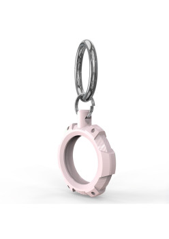 Husa pentru AirTag cu Inel Metalic, Rugged Armor Pro Secure, Pink