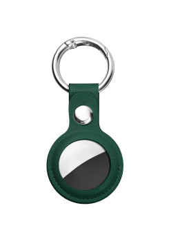 Husa pentru AirTag, Secure Leather Holder, Green