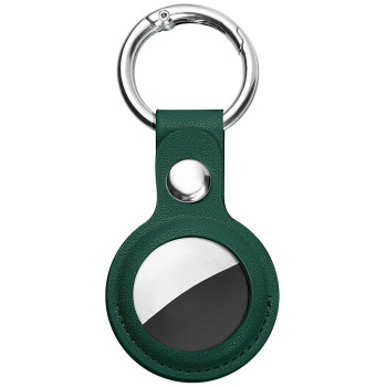 Husa pentru AirTag, Secure Leather Holder, Green