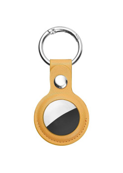 Husa pentru AirTag, Secure Leather Holder, Yellow