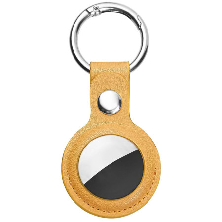 Husa pentru AirTag, Secure Leather Holder, Yellow