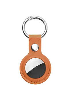 Husa pentru AirTag, Secure Leather Holder, Orange
