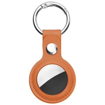 Husa pentru AirTag, Secure Leather Holder, Orange
