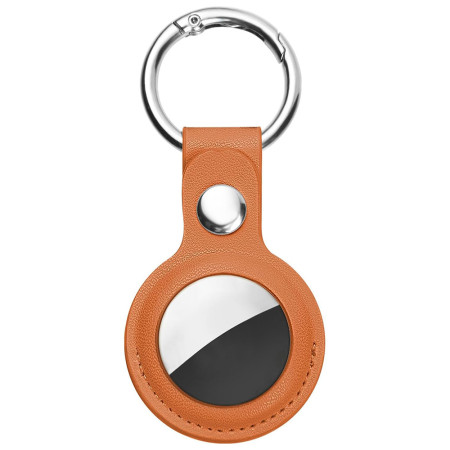 Husa pentru AirTag, Secure Leather Holder, Orange