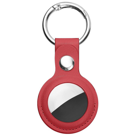 Husa pentru AirTag, Secure Leather Holder, Red