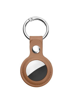 Husa pentru AirTag, Secure Leather Holder, Brown