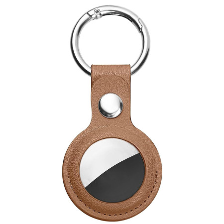 Husa pentru AirTag, Secure Leather Holder, Brown