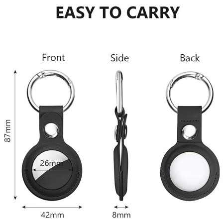 Husa pentru AirTag, set 4 buc., Secure Leather Holder, Multicolor