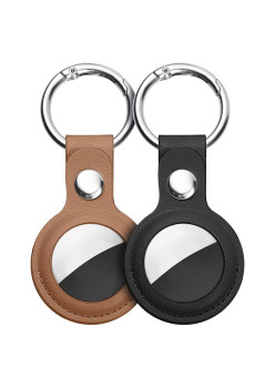 Husa pentru AirTag, set 2, Secure Leather Holder, Multicolor