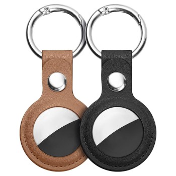 Husa pentru AirTag, set 2, Secure Leather Holder, Multicolor