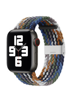 Curea Smartwatch compatibila Apple Watch 1/2/3/4/5/6/7/8/9/SE/SE 2 38/40/41mm, Nailon W032, Cowboy Green