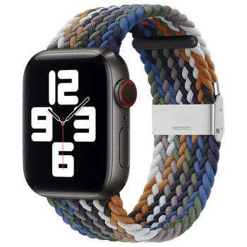 Curea Smartwatch compatibila Apple Watch 1/2/3/4/5/6/7/8/9/SE/SE 2/Ultra/Ultra 2 42/44/45/49mm, Nailon W032, Cowboy Green