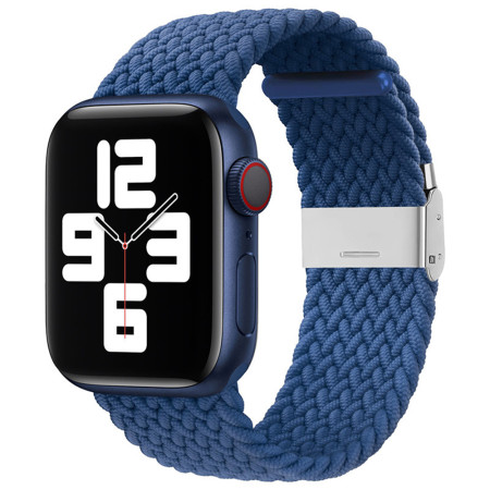Curea Smartwatch compatibila Apple Watch 1/2/3/4/5/6/7/8/9/SE/SE 2/Ultra/Ultra 2 42/44/45/49mm, Nailon W032, Atlantic Blue