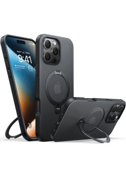 Husa pentru iPhone 16 Pro - Torras Ostand Spin Series - Black