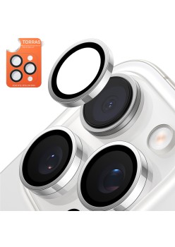 Folie Camera pentru iPhone 16 Pro Max - Torras Lensguard Camera Protector - Titanium Grey