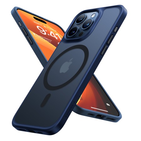 Husa pentru iPhone 15 Pro - Torras Guardian Magnetic Series - Navy Blue