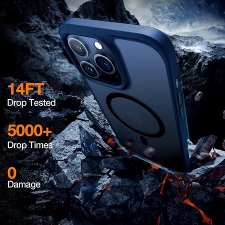 Husa pentru iPhone 15 Pro - Torras Guardian Magnetic Series - Navy Blue