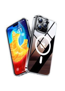 Husa pentru iPhone 15 Pro Max - Torras Diamond MagSafe - Clear
