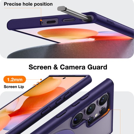 Husa pentru Samsung Galaxy S24 Ultra - Torras Ostand Spin - Purple