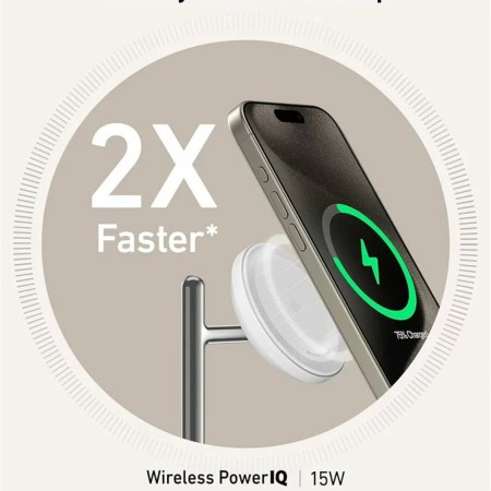 Statie de Alimentare pentru iPhone, AirPods Pro si iWatch, 15W + Incarcator si Cablu Type-C, 40W - Anker (B25M3321) - White
