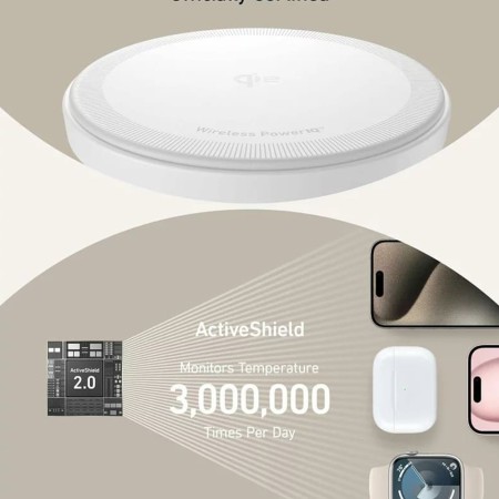 Statie de Alimentare pentru iPhone, AirPods Pro si iWatch, 15W + Incarcator si Cablu Type-C, 40W - Anker (B25M3321) - White