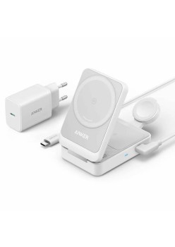 Statie de Alimentare pentru Apple, 15W + Incarcator si Cablu Type-C - Anker (B2557321) - White