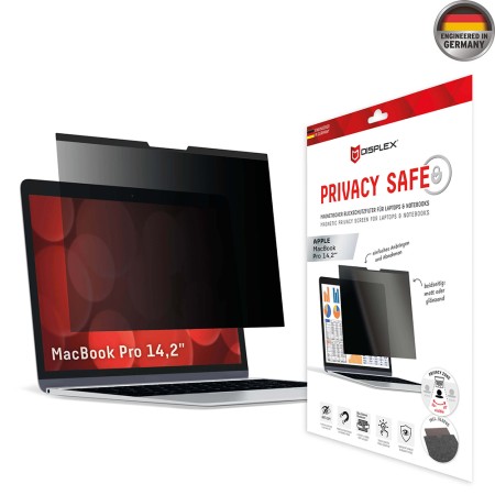 Folie pentru MacBook Pro 14" (2021 / 2022 / 2023) - Displex Laptop Privacy Safe - Black