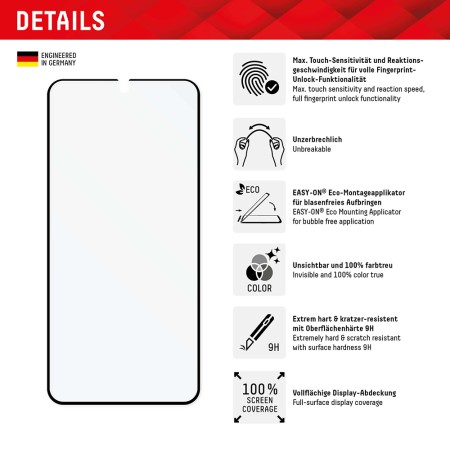 Folie pentru Samsung Galaxy S22 5G / S23 - Displex Pro Touch Glass Eco - Black