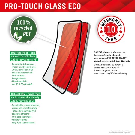 Folie pentru Samsung Galaxy S22 5G / S23 - Displex Pro Touch Glass Eco - Black
