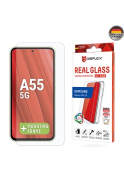 Folie pentru Samsung Galaxy A55 5G - Displex Real Glass + Case - Clear