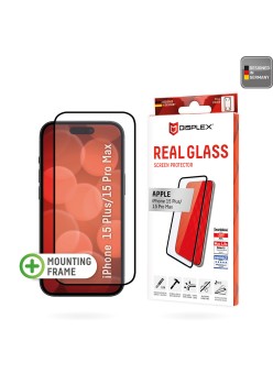 Folie pentru iPhone 15 Plus / 15 Pro Max - Displex Real Glass Full Cover - Black