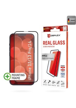 Folie pentru iPhone 13 / 13 Pro / 14 - Displex Real Glass Full Cover - Black