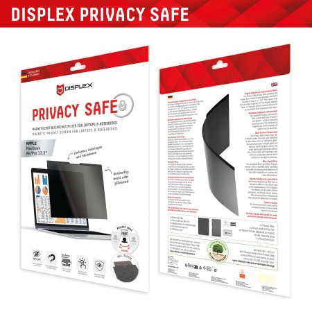 Folie pentru MacBook Air 13" 2020 / Pro 13" (2016 / 2020) - Displex Laptop Privacy Safe - Black