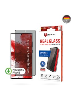 Folie pentru Samsung Galaxy S23 Ultra - Displex Real Glass Privacy Full Cover 3D - Black