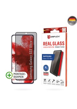 Folie pentru Samsung Galaxy S22 Ultra 5G - Displex Real Glass Privacy Full Cover - Black