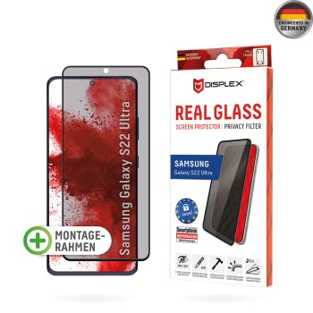Folie pentru Samsung Galaxy S22 Ultra 5G - Displex Real Glass Privacy Full Cover - Black
