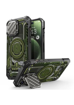 Husa pentru iPhone 15 Pro Max - Supcase Unicorn Beetle XT MagSafe - Green Circuit