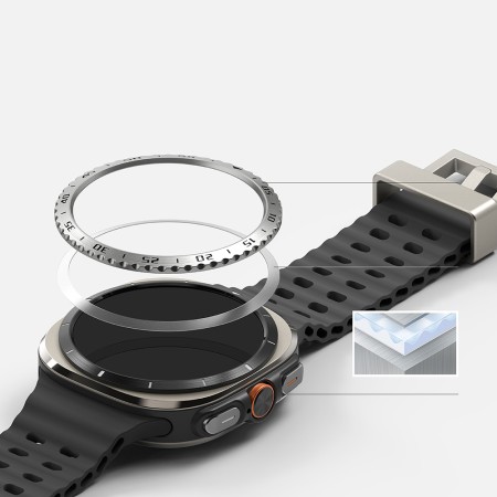 Rama pentru Samsung Galaxy Watch Ultra 47mm - Ringke Bezel Styling - Silver (CB-GW7U-47-01)