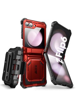 Husa pentru Samsung Galaxy Z Flip6 + Folie - I-Blason Armorbox - Ruddy