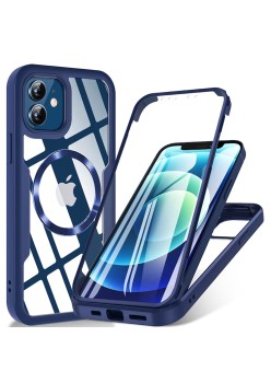 Husa pentru iPhone 11 + Folie - Techsuit ColorVerse 360 MagSafe Series - Blue