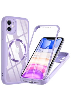 Husa pentru iPhone 11 + Folie - Techsuit ColorVerse 360 MagSafe Series - Purple