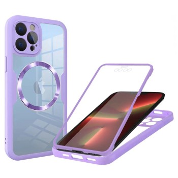 Husa pentru iPhone 13 Pro cu Folie, ColorVerse 360 MagSafe, Purple