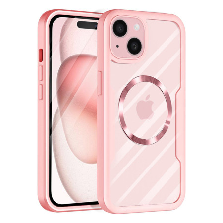 Husa pentru iPhone 15 Plus cu Folie, ColorVerse 360 MagSafe, Pink