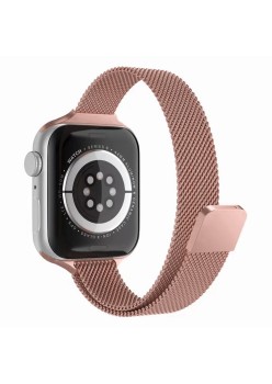Curea pentru Apple Watch 1/2/3/4/5/6/7/8/9/10/SE/SE 2 (38/40/41/42mm) - Techsuit Watchband (W034) - Rose Gold