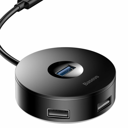 Hub USB 3.0 la USB 3.0, 3x USB 2.0 Baseus, Black