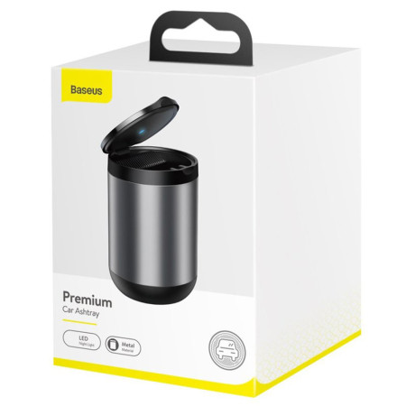 Scrumiera pentru Masina, Baseus Premium cu LED, Black