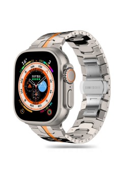 Curea pentru Huawei Watch GT 2 (46mm)/GT 2 Pro/GT 3 Pro (46mm)/Ultimate, Xiaomi Watch S1 - Techsuit Watchband (W063) - Titanium Orange