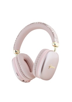Casti Bluetooth Over-ear Headset, 400mAh - Guess GCUBE Metallic Script Logo (GUBHK1GCTCSP) - Pink