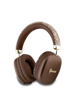 Casti Bluetooth Over-ear Headset, 400mAh - Guess GCUBE Metallic Script Logo (GUBHK1GCTCSW) - Brown