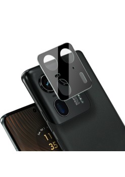 Folie Camera pentru Motorola Edge 50 Ultra - 9H Sticla Securizata, Anti Explozie, Negru